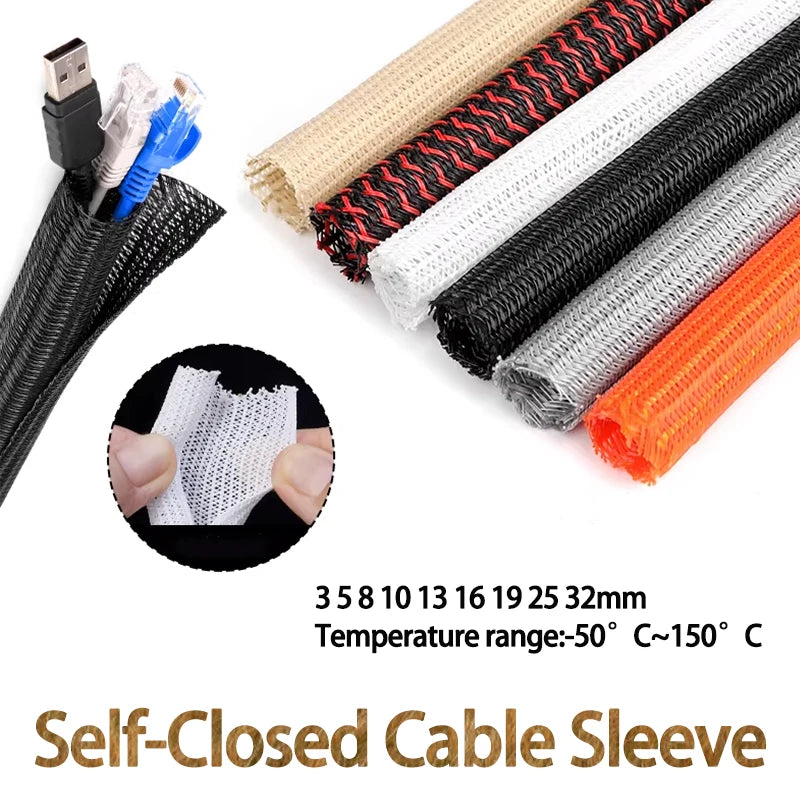 Voltic Braided Cable Sleeve — Cable Management Kit